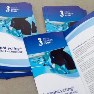 Faltblattdruck Hanau | AquaFitnessClub LymphCycling