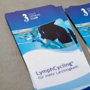 Faltblattdruck Hanau | AquaFitnessClub LymphCycling