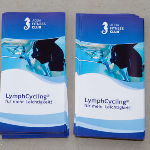 Faltblattdruck Hanau | AquaFitnessClub LymphCycling