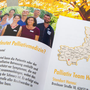 Unternehmensbroschüren drucken | PalliativTeam Hanau