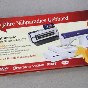 Einladungen drucken Herbstmesse | Nähparadies Gebhard