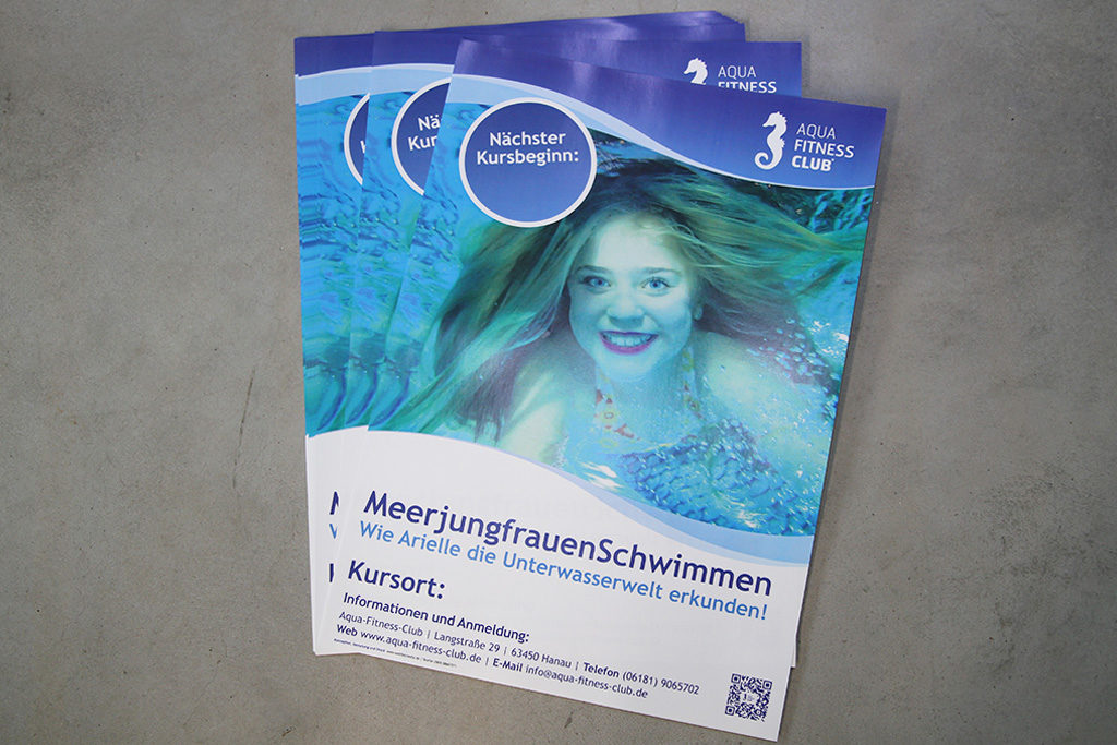 A3 Plakate drucken | AFC Meerjungfrauenschwimmen