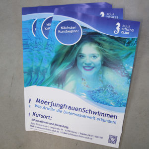 A3 Plakate drucken | AFC Meerjungfrauenschwimmen