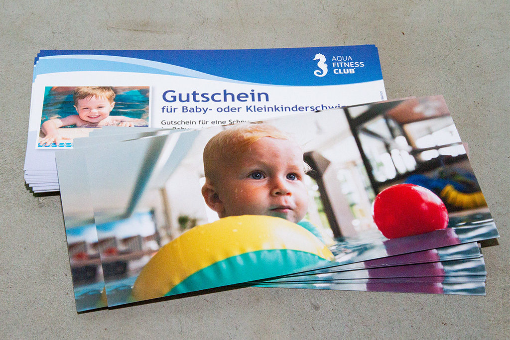 Gutscheine drucken Baby- und Kleinkinderschwimmen | AquaFitnessClub