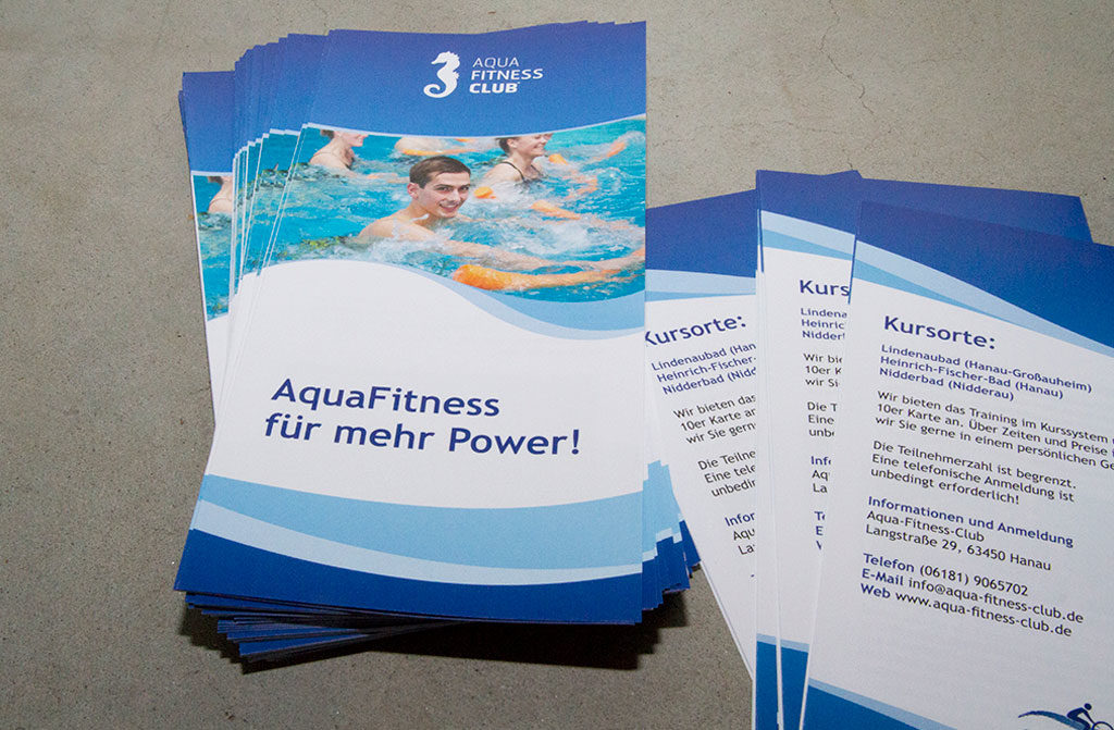 Faltblatt Produktion | AquaFitnessClub