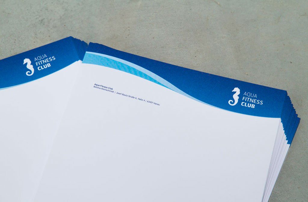 SEPA Briefpapier für Aqua Fitness Club