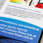 DIN Lang Babyschwimmen Flyer Aqua Fitness Club