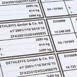 Typenschild Aufkleber mit individuellem Format und Auflage