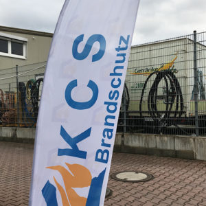 Beachflag drucken | KCS Brandschutz GmbH